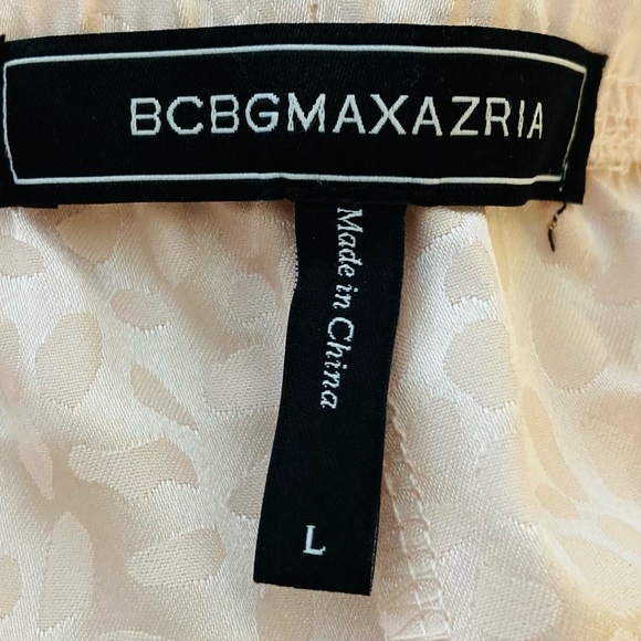 BCBGMaxazria Mauve Chalk Animal Jacquard Short Set Pajamas size Large NWT - Picture 9 of 13